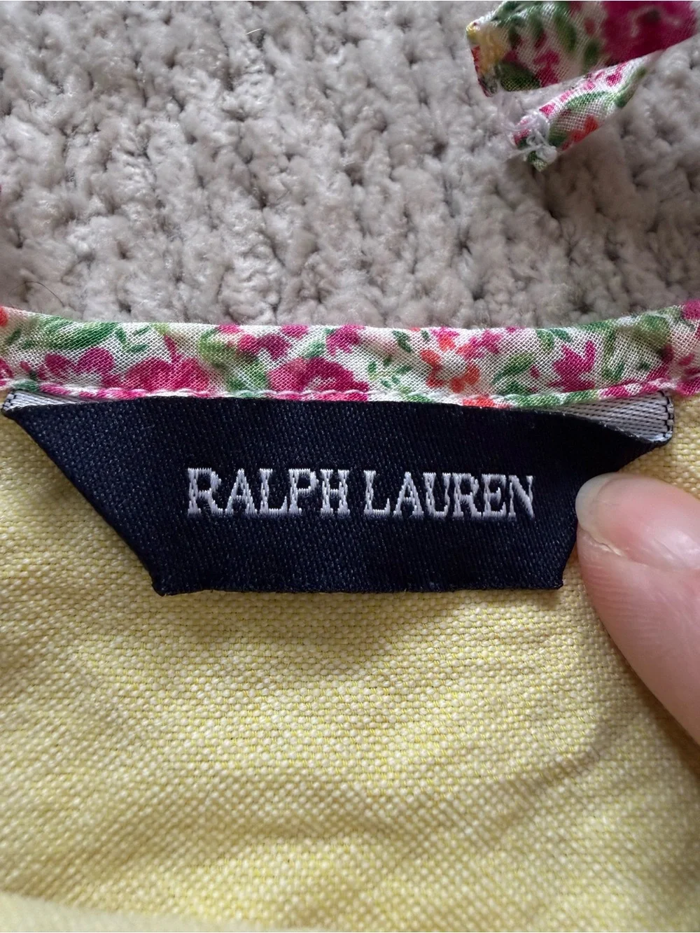 Ralph Lauren Girls Yellow Sundress Floral Tie Strap Dress Size 5 (estimated)